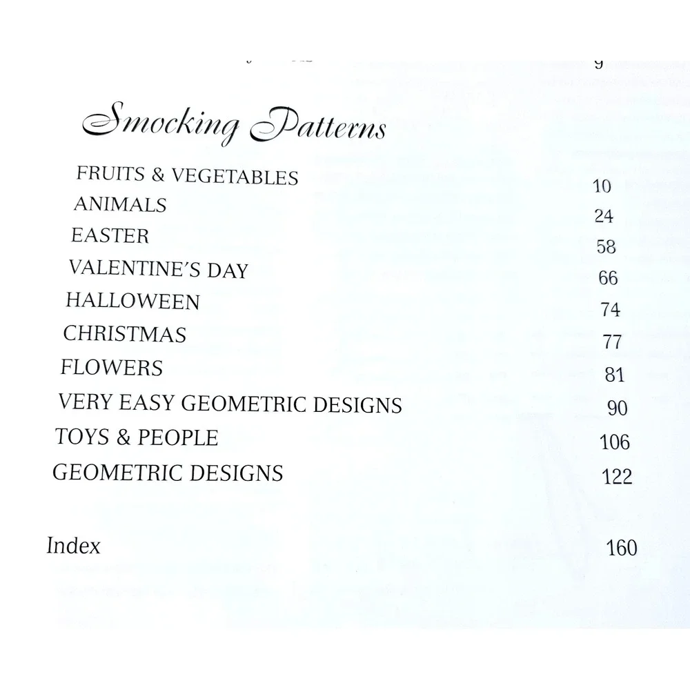 155 SMOCKING DESIGNS Hardcover Santoso Theresa ISBN 0806903287 NOS 1st Ed